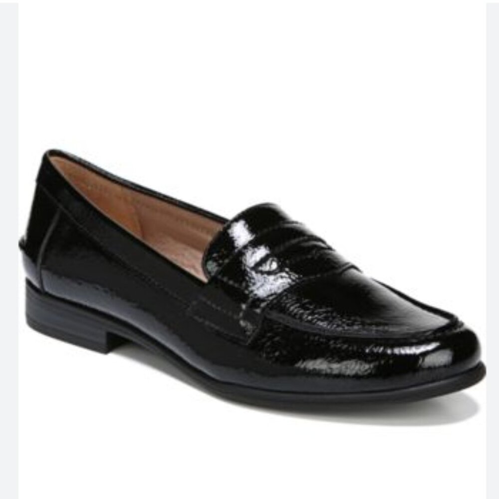 LIFESTRIDE Black Leather Loafers 9.5 Wide